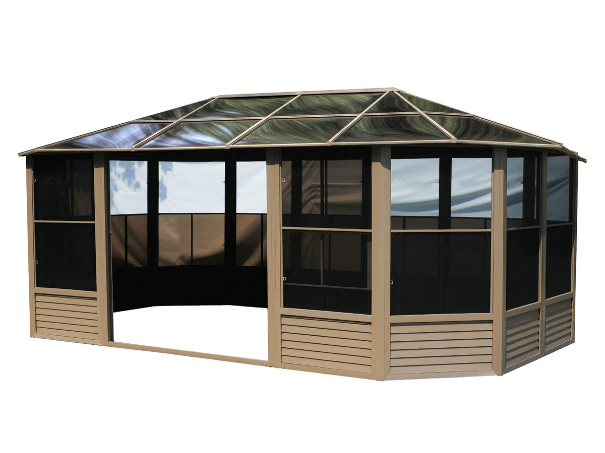 Gazebo Penguin - Florence Sand Solarium Polycarbonate Roof