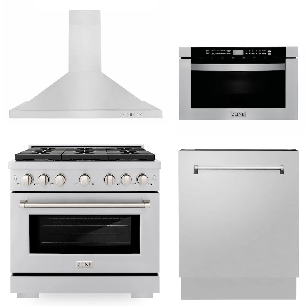 ZLINE - Autograph Edition 30 in. 4.2 cu. ft. Paramount Gas Range with 4 Burner Cooktop and Convection Gas Oven in Stainless Steel with White Matte Door and Champagne Bronze Accents
