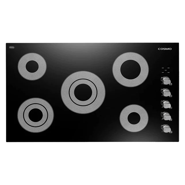 Cosmo 4 Piece, 36&quot; Electric Cooktop 30&quot; Wall Oven 24.4&quot; Microwave &amp; Refrigerator COS-4PKG-141