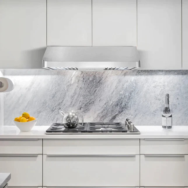 Cosmo 4 Piece, 30&quot; Range 30&quot; Range Hood 24&quot; Dishwasher &amp; Refrigerator COS-4PKG-173