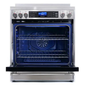 Cosmo 4 Piece, 30" Range 30" Range Hood 24" Dishwasher & Refrigerator COS-4PKG-173