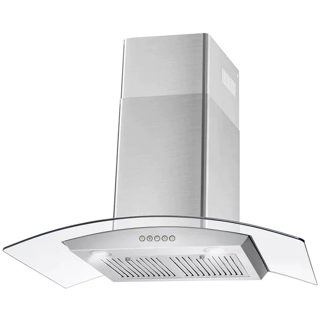 Cosmo 4 Piece, 36&quot; Dual Fuel Range 36&quot; Range Hood 24&quot; Dishwasher &amp; Refrigerator COS-4PKG-222