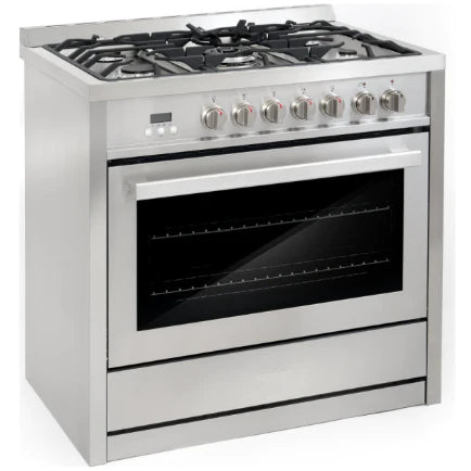 Cosmo 5-Piece Kitchen, 36&quot; Dual Fuel Range and 36&quot; Island Range Hood COS-5PKG-066