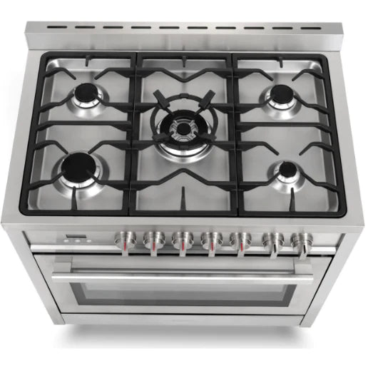 Cosmo 4-Piece, 36&quot; Dual Fuel Range, 36&quot; Range Hood, Dishwasher and Refrigerator COS-4PKG-079