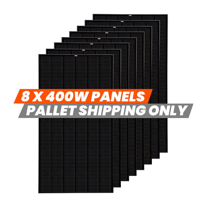 RICH SOLAR - MEGA 400 Watt Solar Panel 8,10,12 Pack