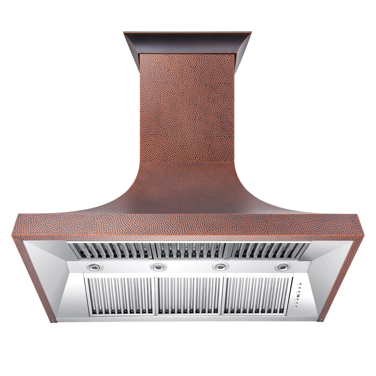 ZLINE - 48&quot; Designer Series Hand-Hammered Copper Finish Ducted Wall Range Hood (8632H-48)
