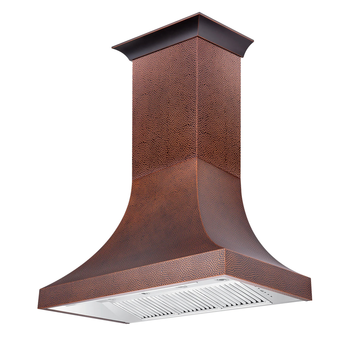 ZLINE - 48&quot; Designer Series Hand-Hammered Copper Finish Ducted Wall Range Hood (8632H-48)