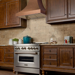 ZLINE - 48" Designer Series Hand-Hammered Copper Finish Ducted Wall Range Hood (8632H-48)