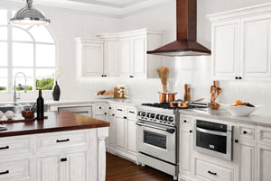 ZLINE - 30" Designer Series Hand-Hammered Convertible Vent Wall Mount Range Hood (8KBH-30)