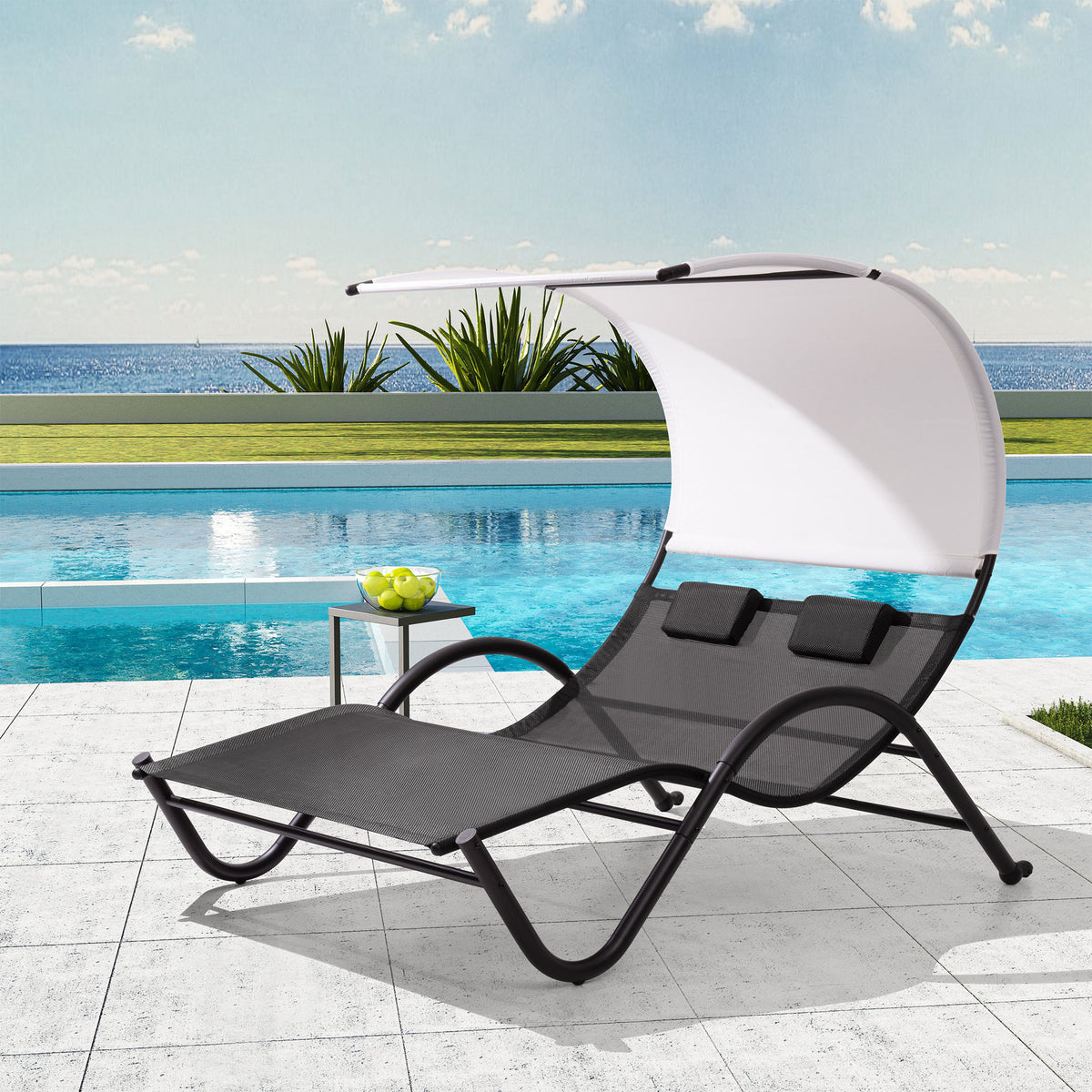 Deko Living - Outdoor Patio Lounge Daybed with Canopy