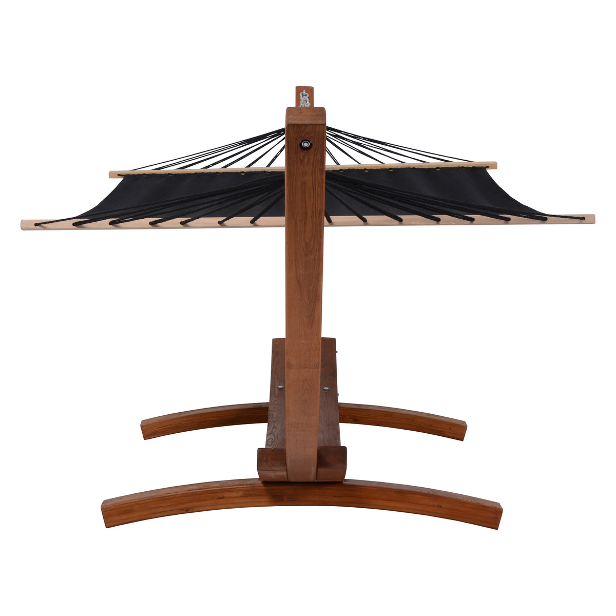 Deko Living - Outdoor Cedar Wood Hammock with Black Textilene Fabric