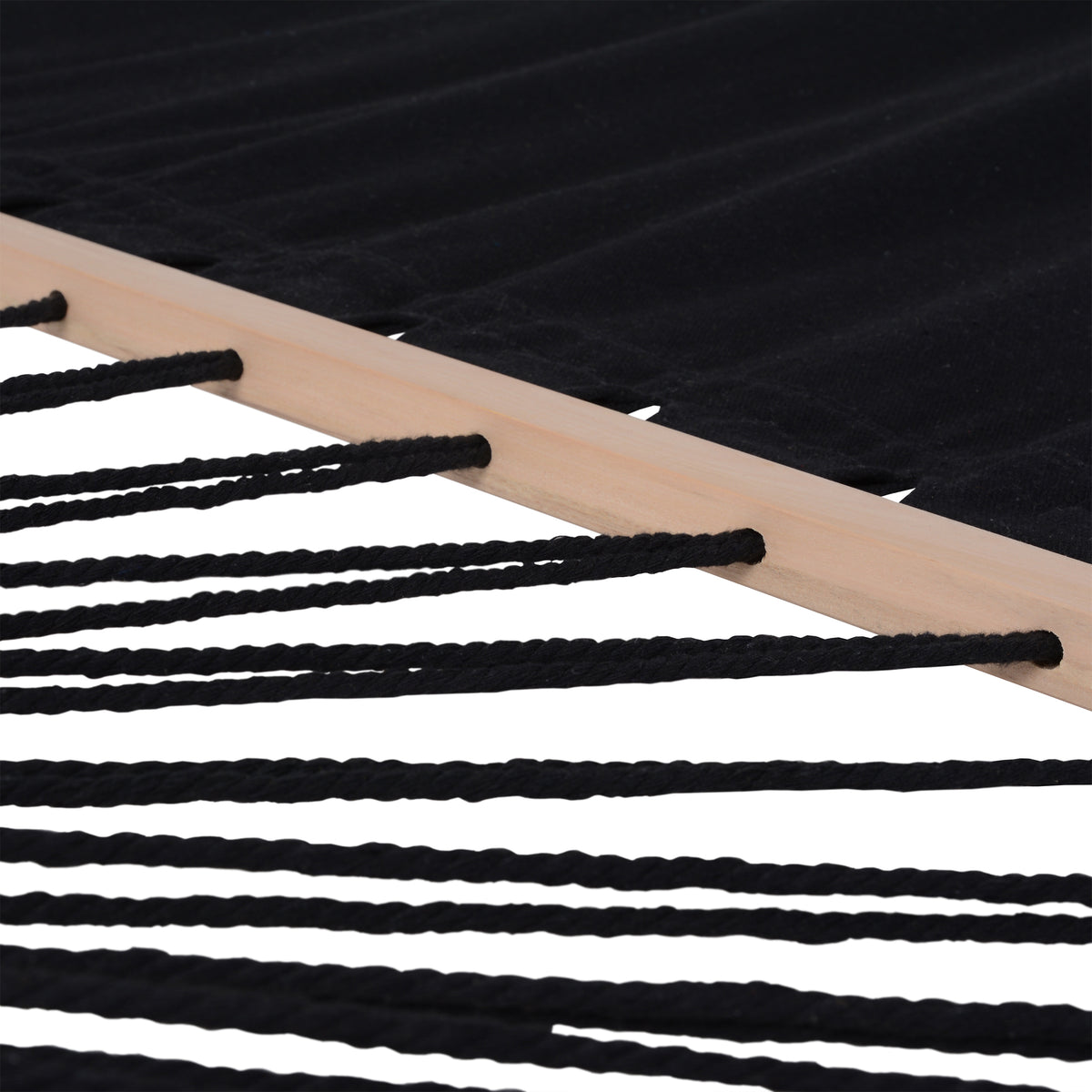 Deko Living - Outdoor Cedar Wood Hammock with Black Textilene Fabric