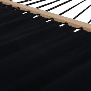 Deko Living - Outdoor Cedar Wood Hammock with Black Textilene Fabric