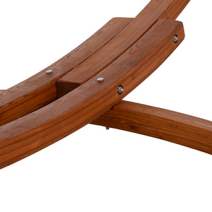 Deko Living - Outdoor Cedar Wood Hammock with Black Textilene Fabric
