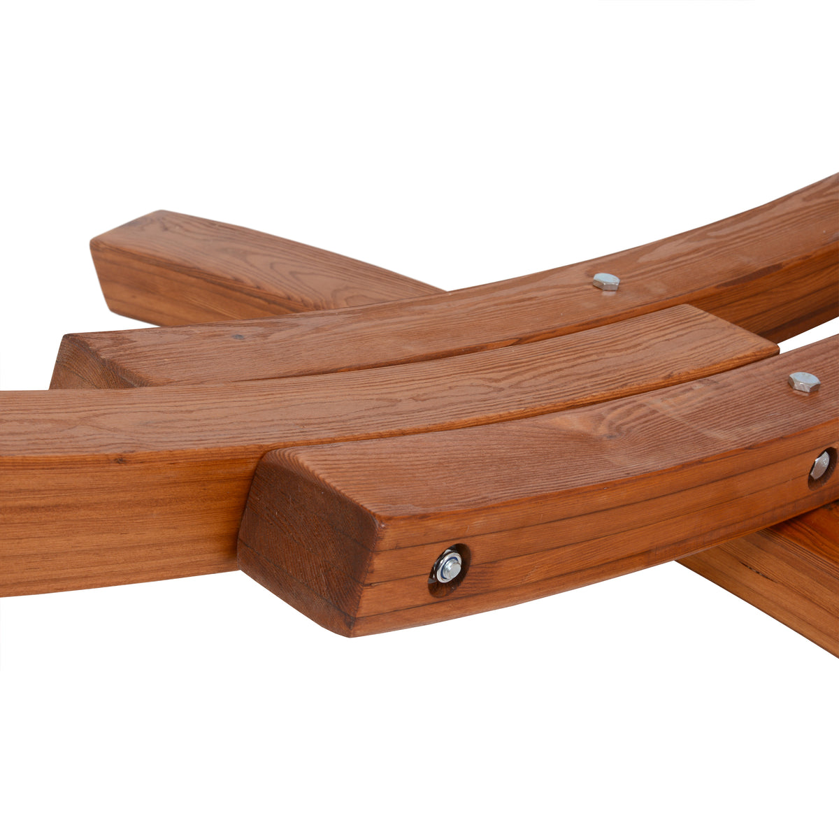 Deko Living - Outdoor Cedar Wood Hammock with White Textilene Fabric