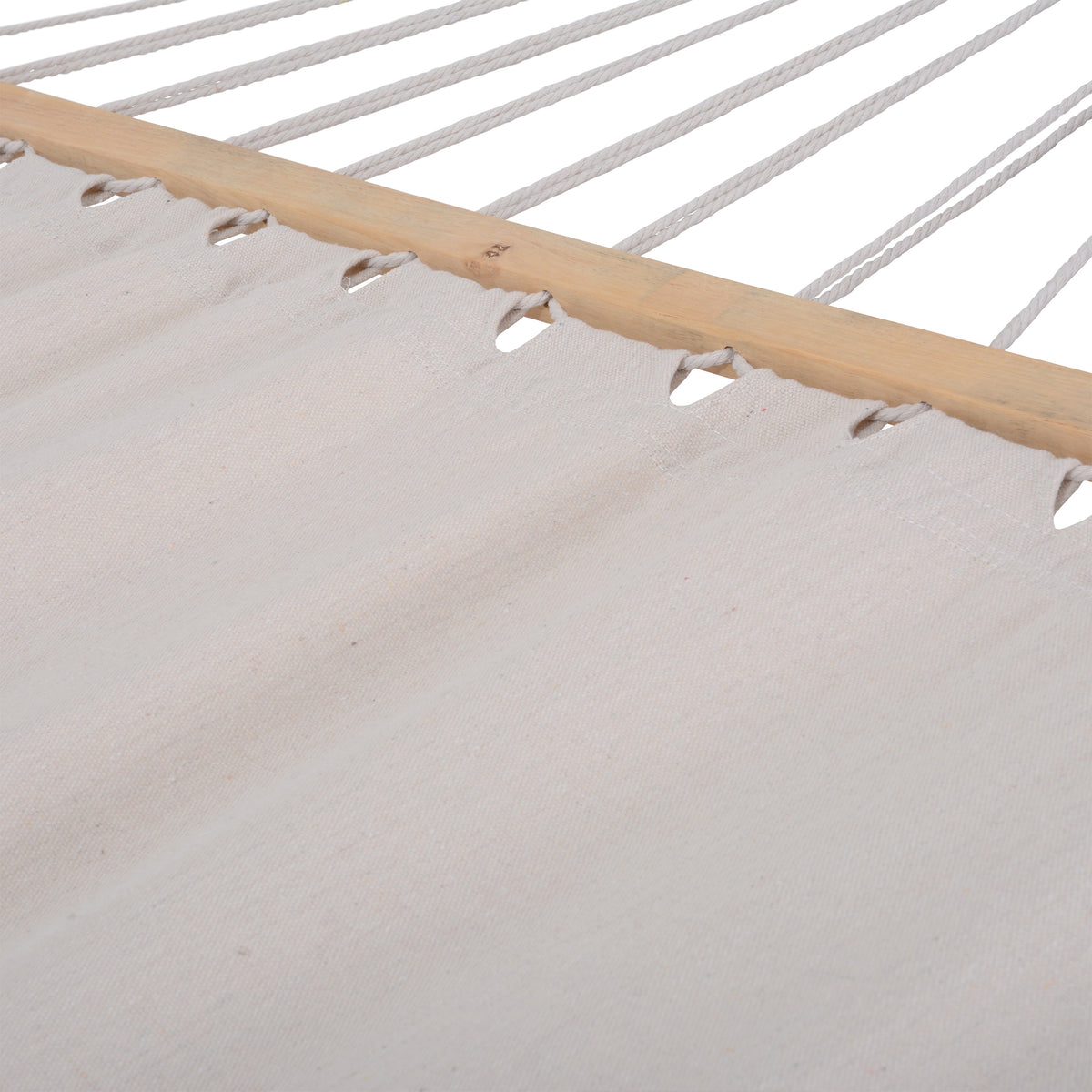 Deko Living - Outdoor Cedar Wood Hammock with White Textilene Fabric