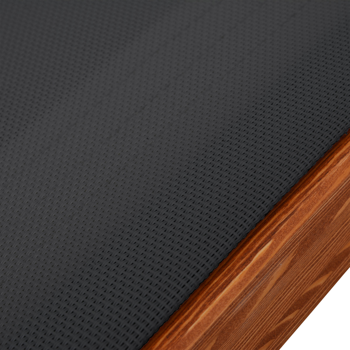 Deko Living - Outdoor Cedar Wood Patio Lounge Chair with Black Textilene Fabric