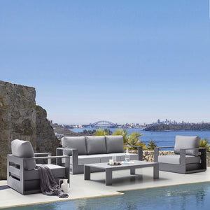 Deko Living - Ficarazzi Outdoor Patio Sofa Chair Set & Coffee Table 