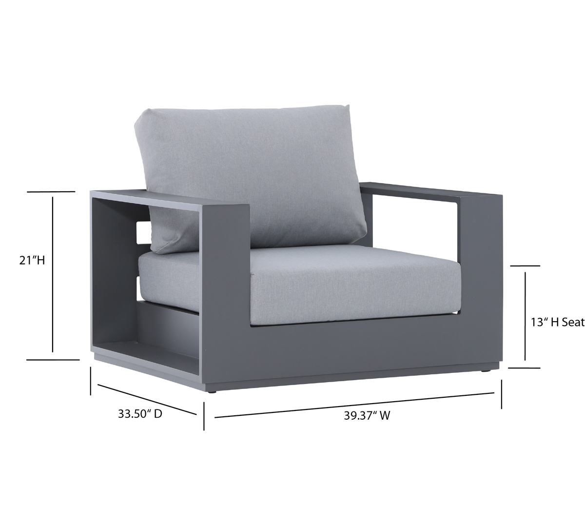 Deko Living - Ficarazzi Outdoor Patio Sofa Chair Set &amp; Coffee Table 