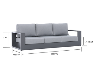 Deko Living - Ficarazzi Outdoor Patio Sofa Chair Set & Coffee Table 