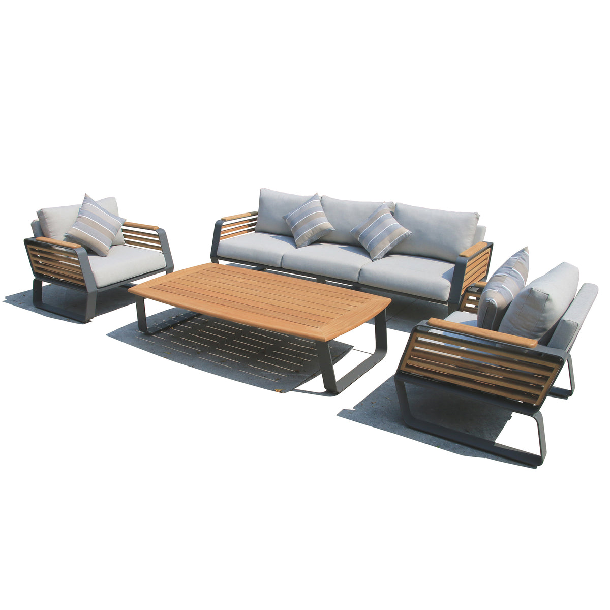 Deko Living - Palazzolo Outdoor Teak Patio and Coffee Table Set