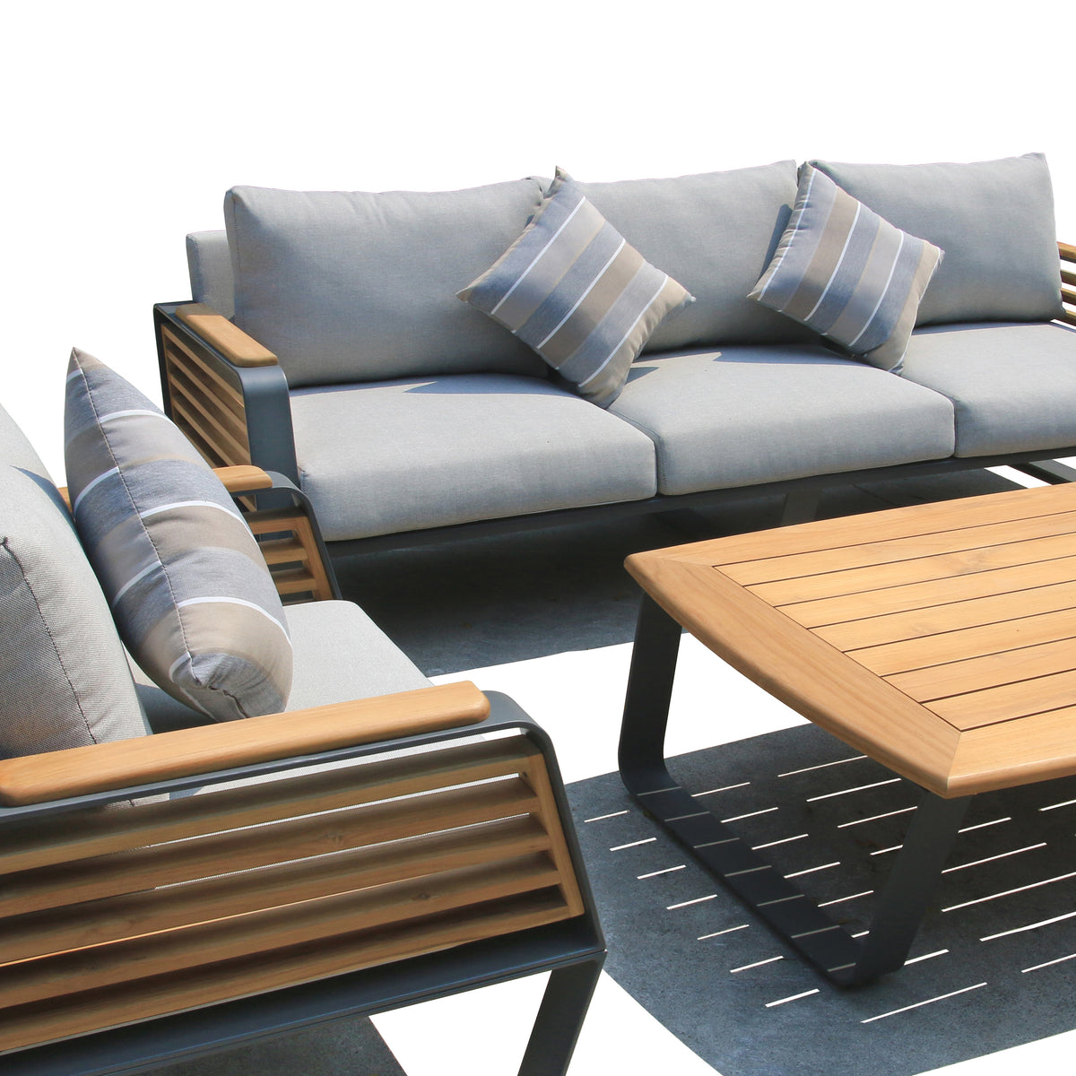 Deko Living - Palazzolo Outdoor Teak Patio and Coffee Table Set