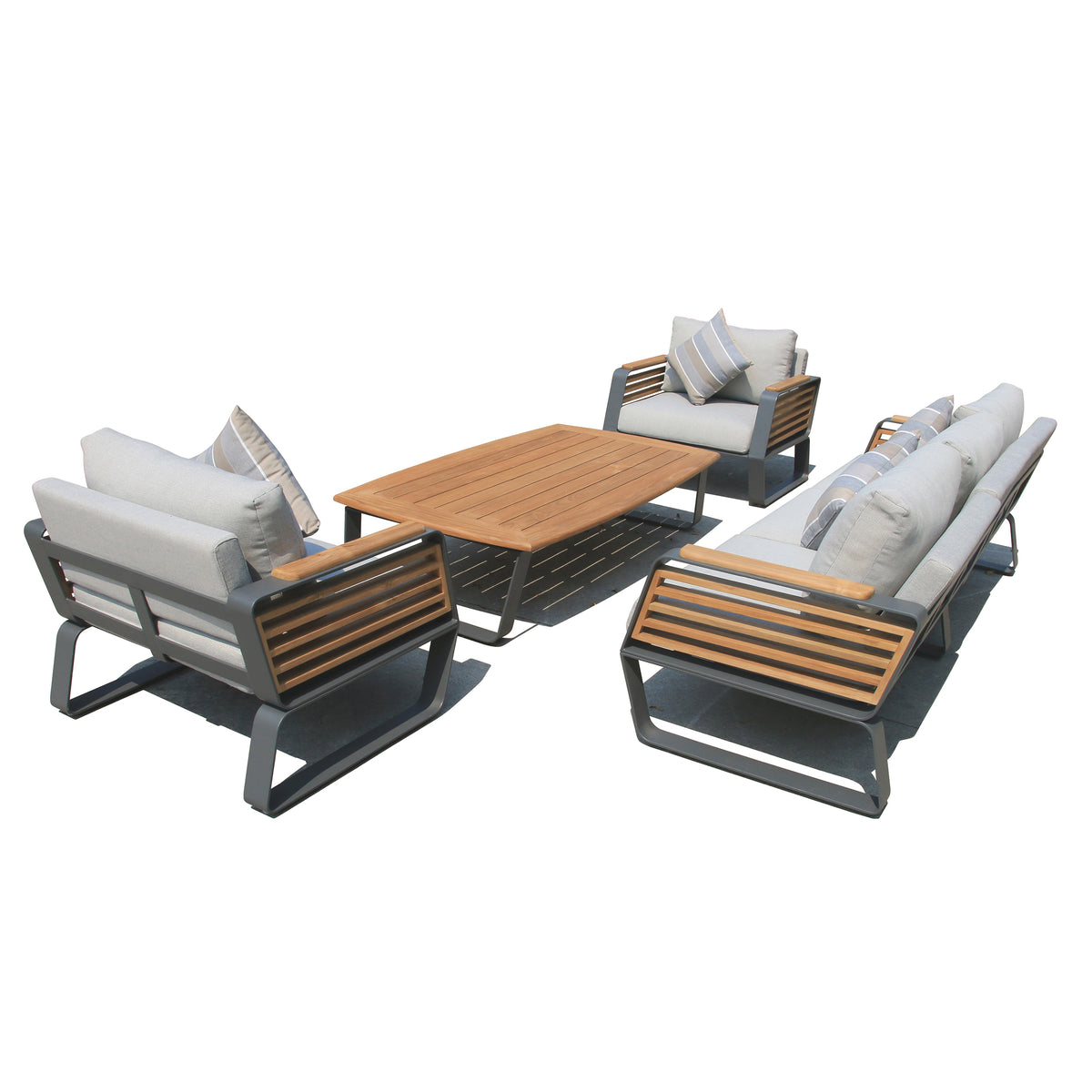 Deko Living - Palazzolo Outdoor Teak Patio and Coffee Table Set