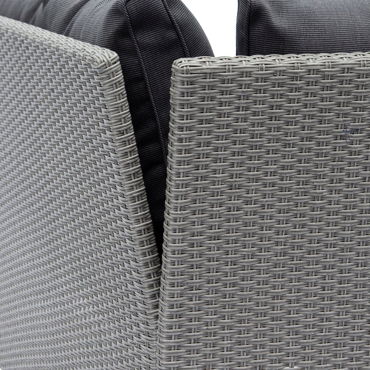 Deko Living - Outdoor Wicker Patio Sectional Sofa &amp; Ottoman Set with Table