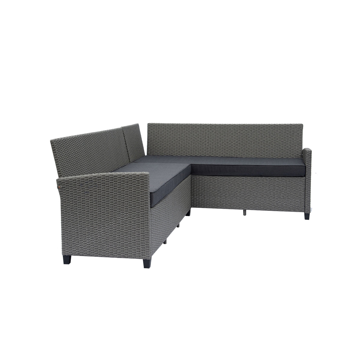 Deko Living - Outdoor Wicker Patio Sectional Sofa &amp; Ottoman Set with Table