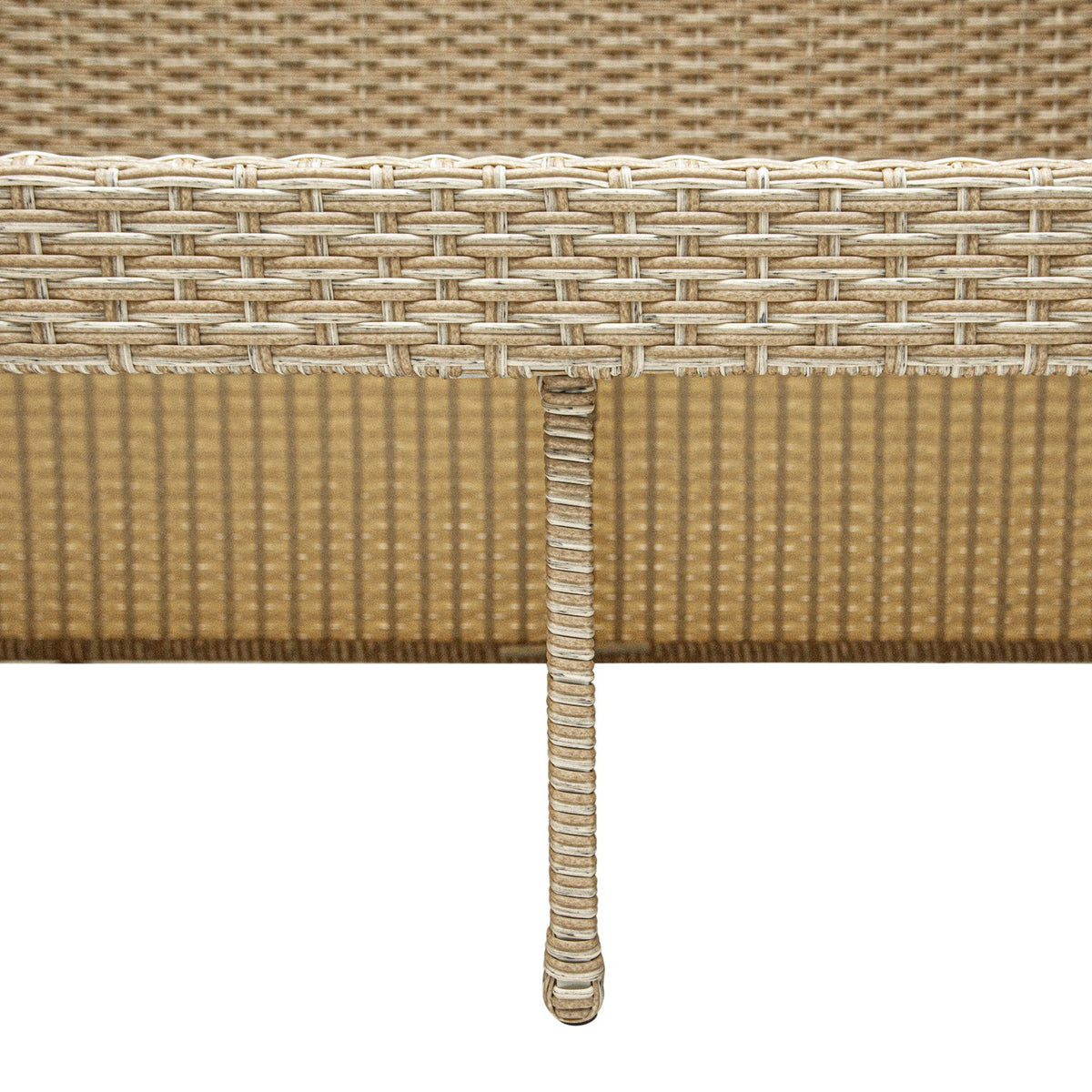 Deko Living - Outdoor Wicker Patio Sofa with Canopy &amp; Ottoman Set