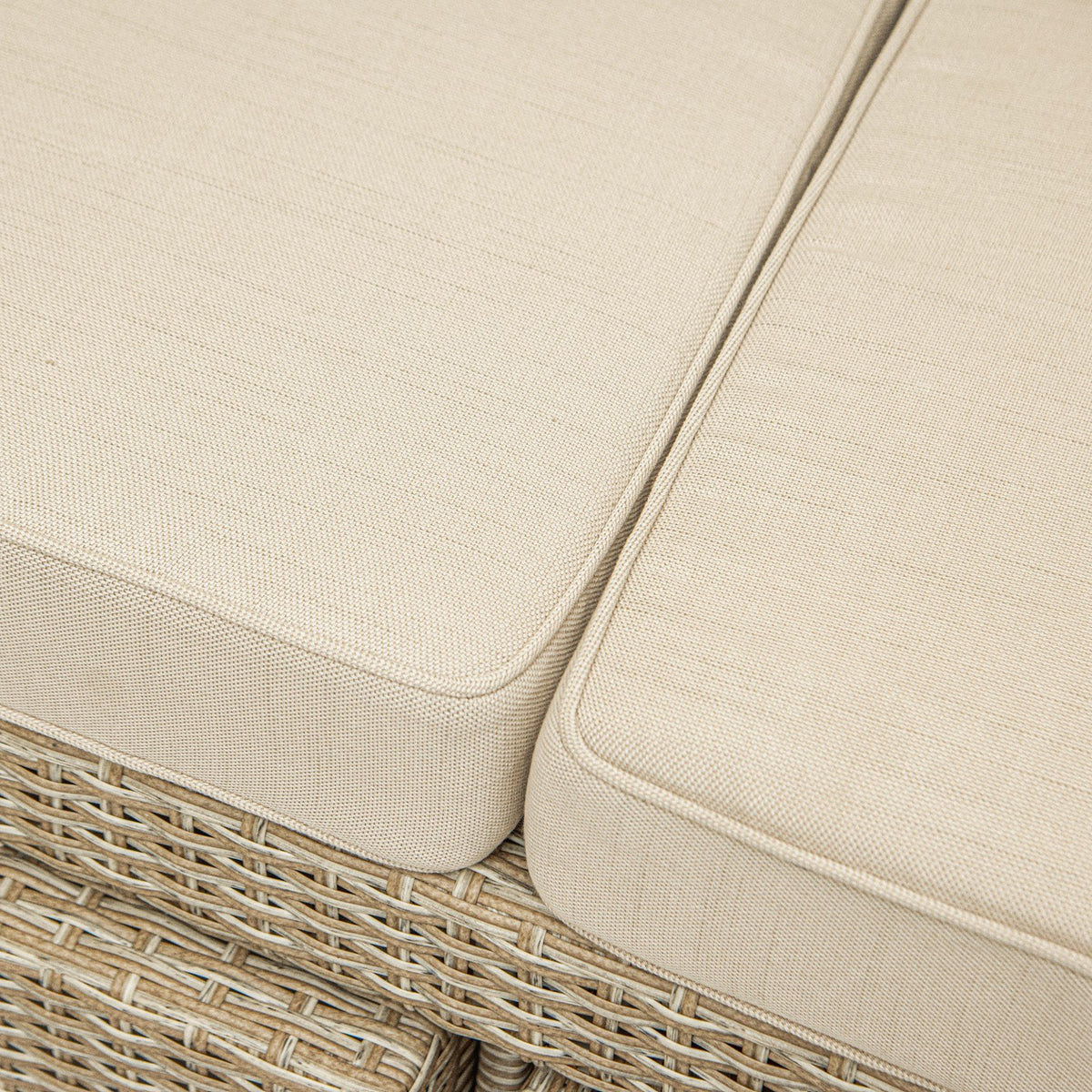 Deko Living - Outdoor Wicker Patio Sofa with Canopy &amp; Ottoman Set