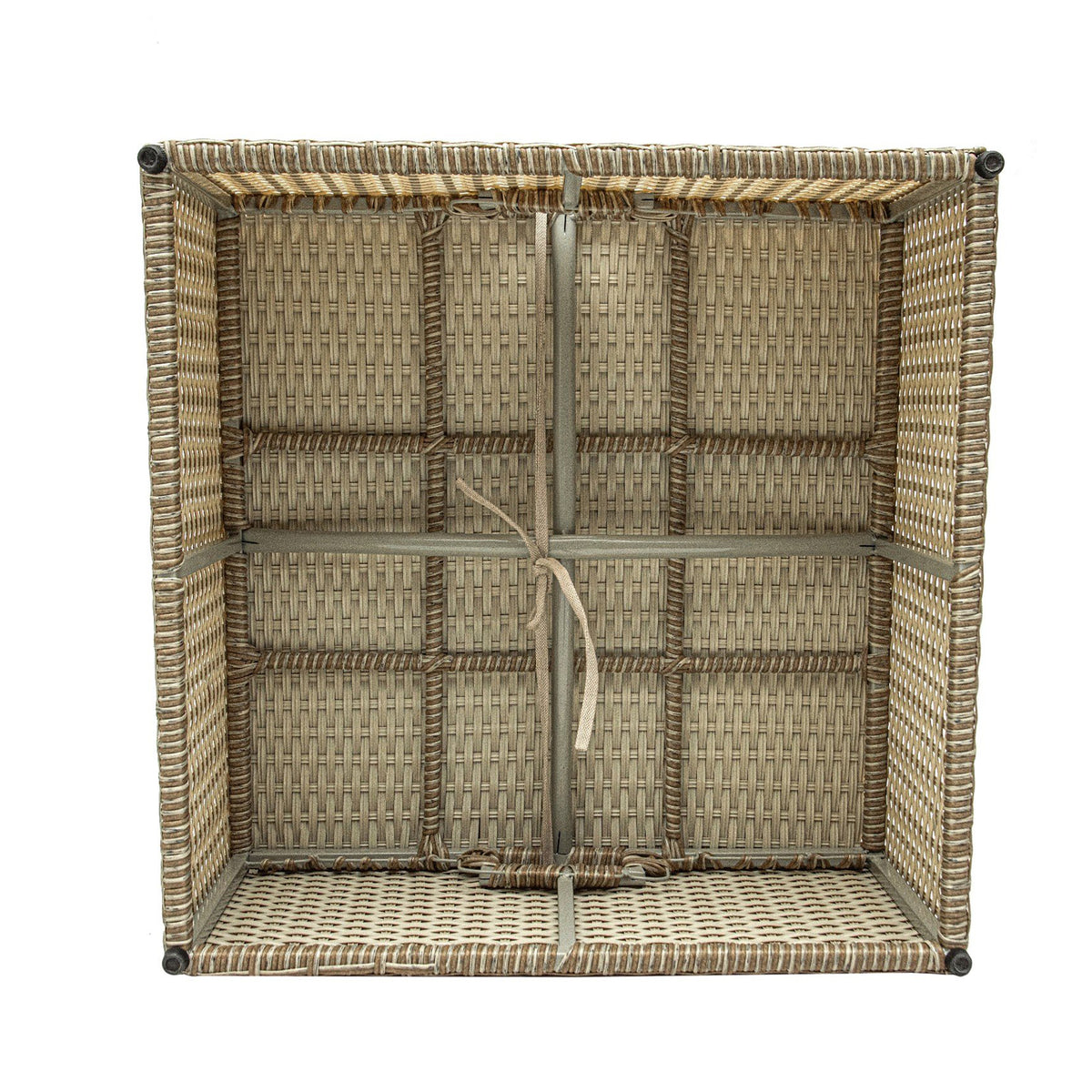 Deko Living - Outdoor Wicker Patio Sofa with Canopy &amp; Ottoman Set