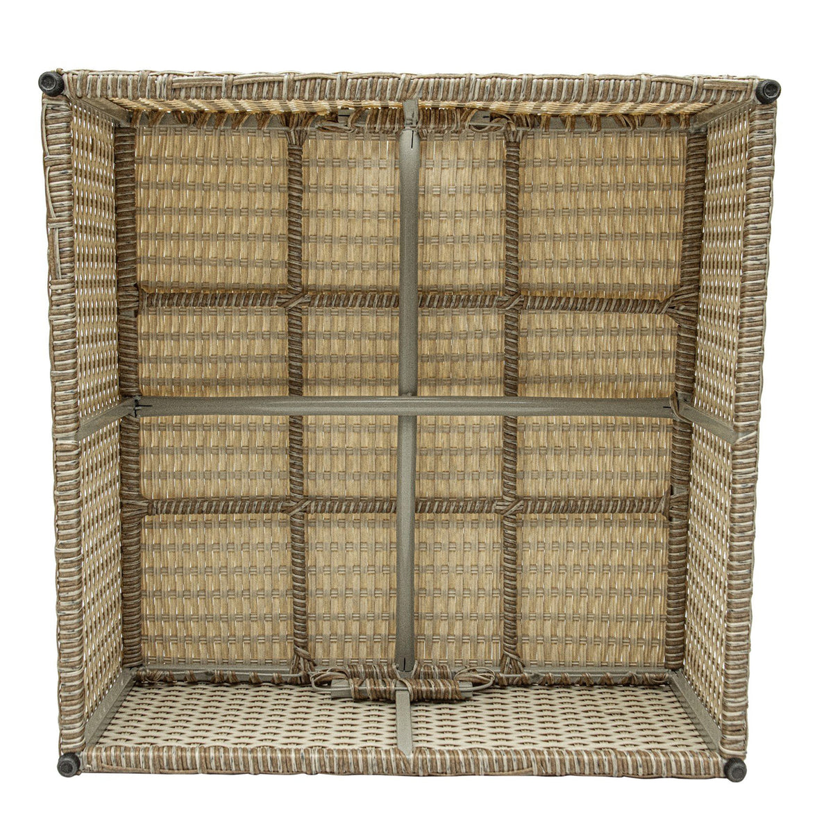 Deko Living - Outdoor Wicker Patio Sofa with Canopy &amp; Ottoman Set