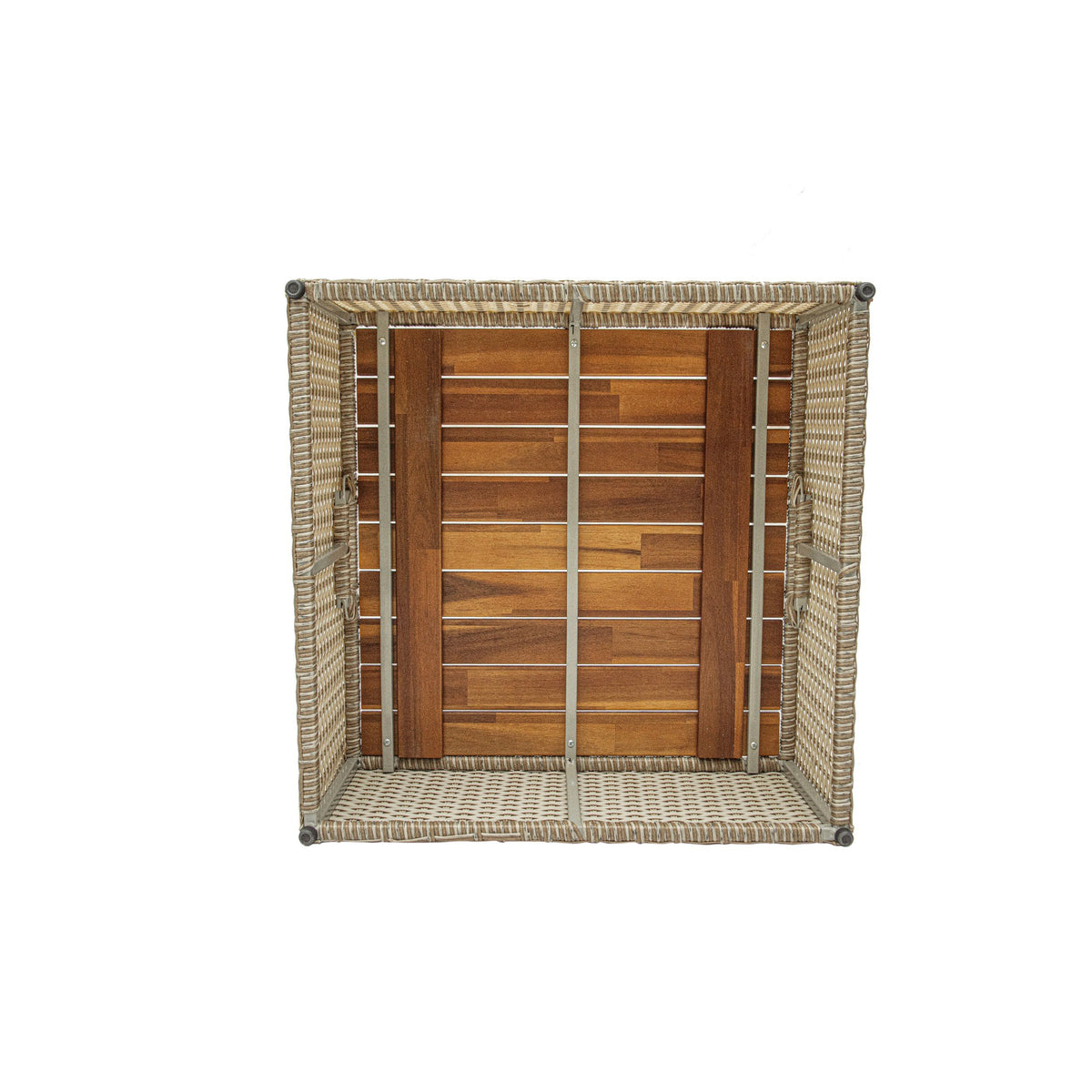 Deko Living - Outdoor Wicker Patio Sofa with Canopy &amp; Ottoman Set