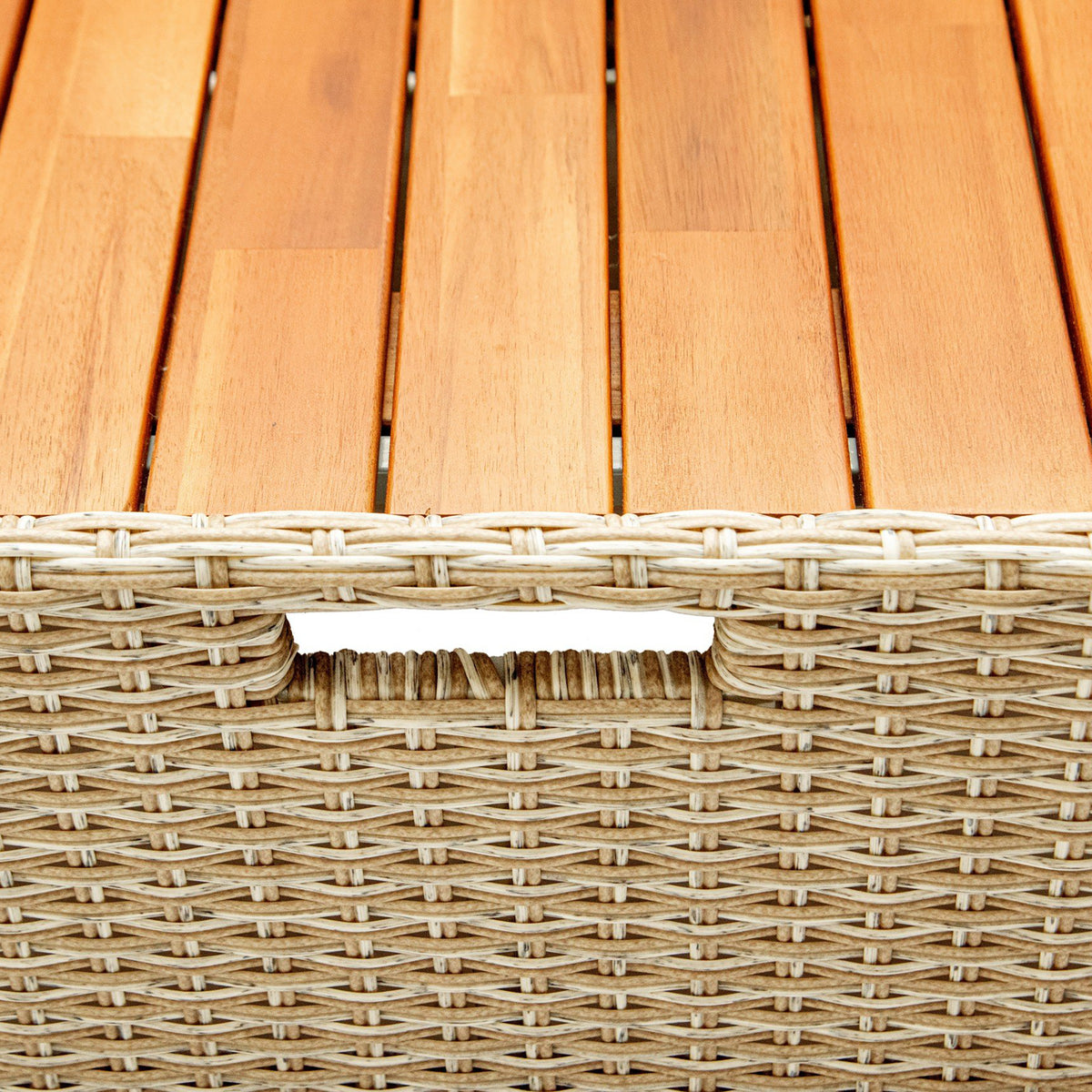 Deko Living - Outdoor Wicker Patio Sofa with Canopy &amp; Ottoman Set