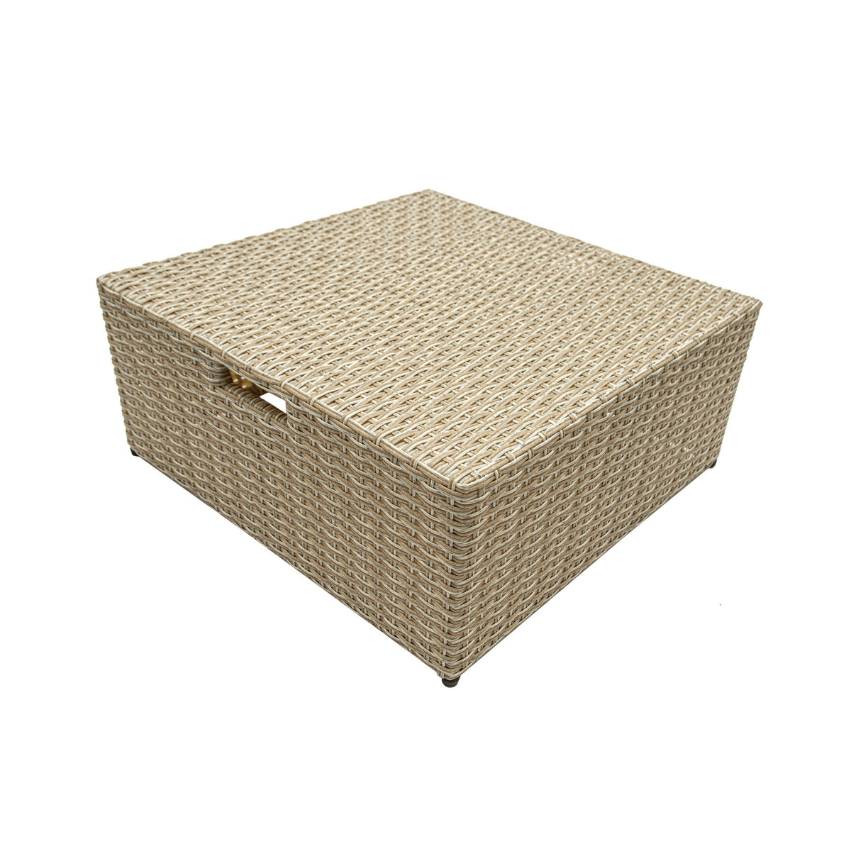 Deko Living - Outdoor Wicker Patio Sofa with Canopy &amp; Ottoman Set