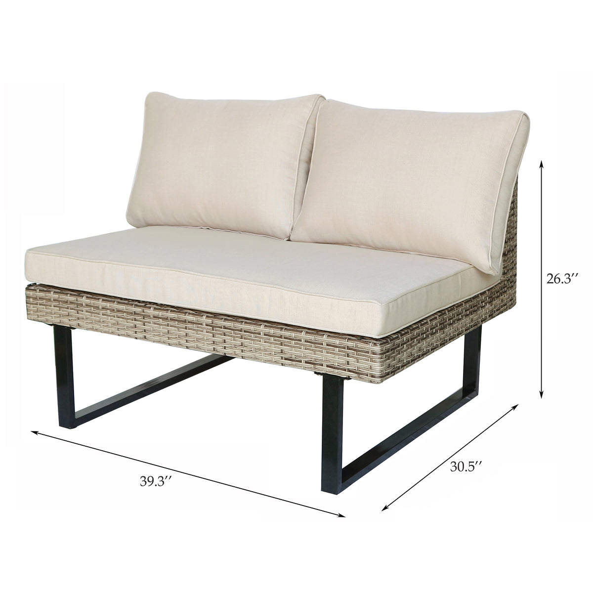 Deko Living - Outdoor Corner Patio Sectional &amp; Tables