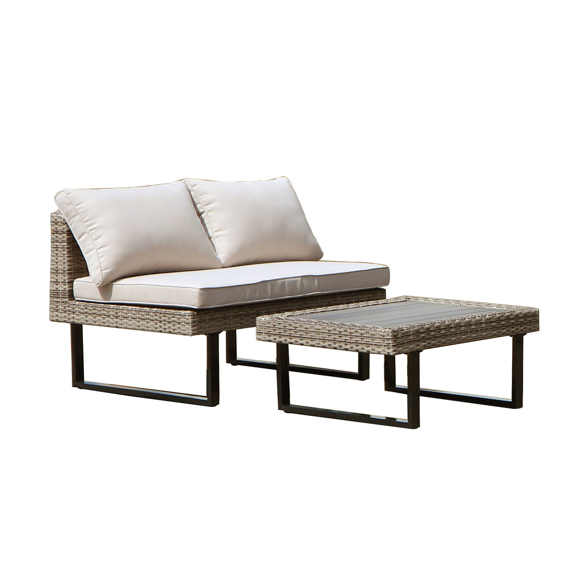 Deko Living - Outdoor Corner Patio Sectional &amp; Tables