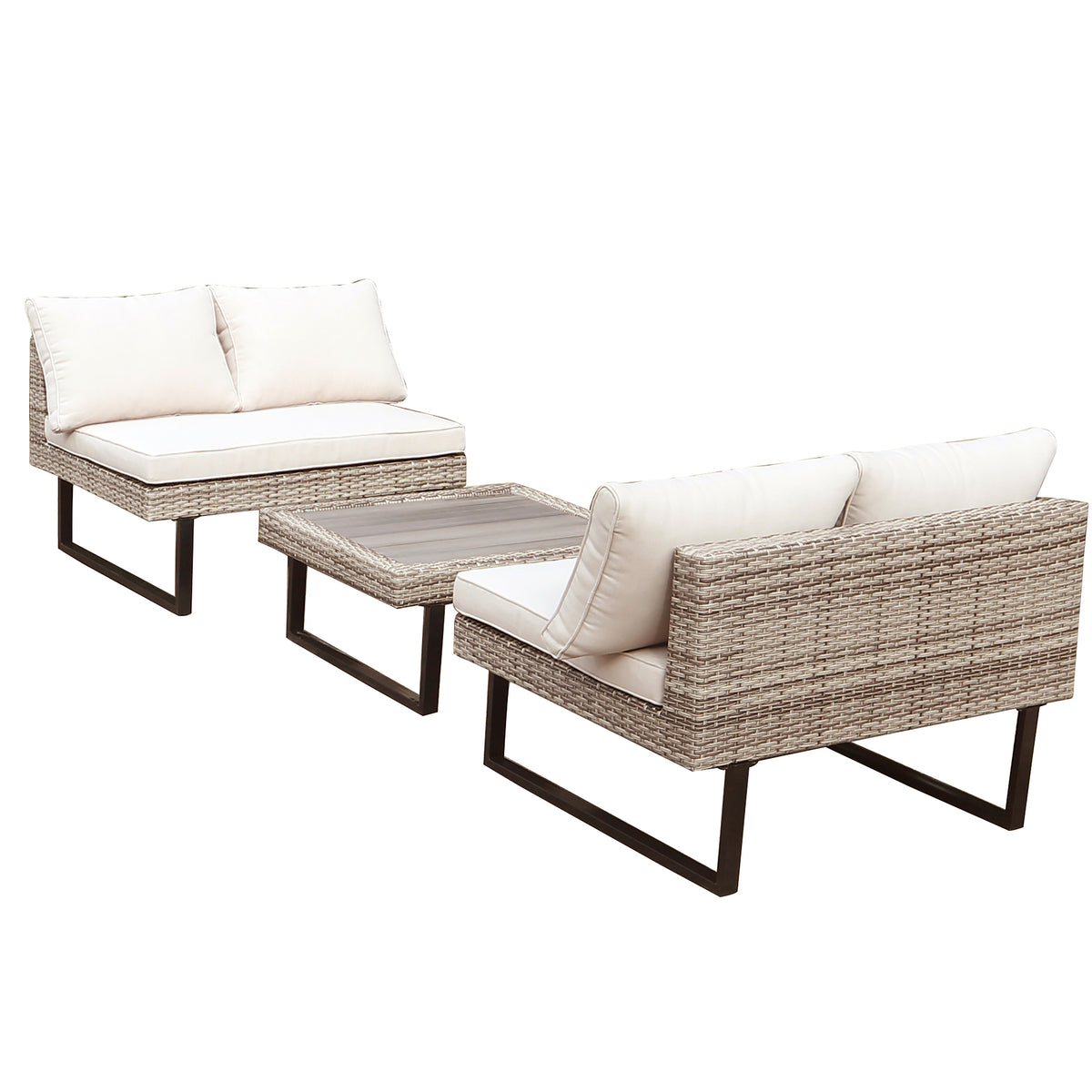 Deko Living - Outdoor Corner Patio Sectional &amp; Tables