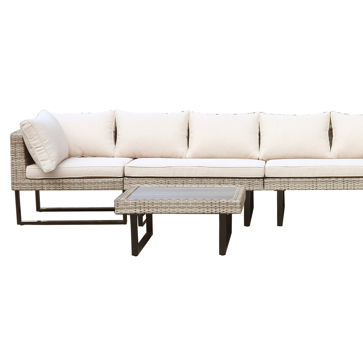 Deko Living - Outdoor Corner Patio Sectional &amp; Tables