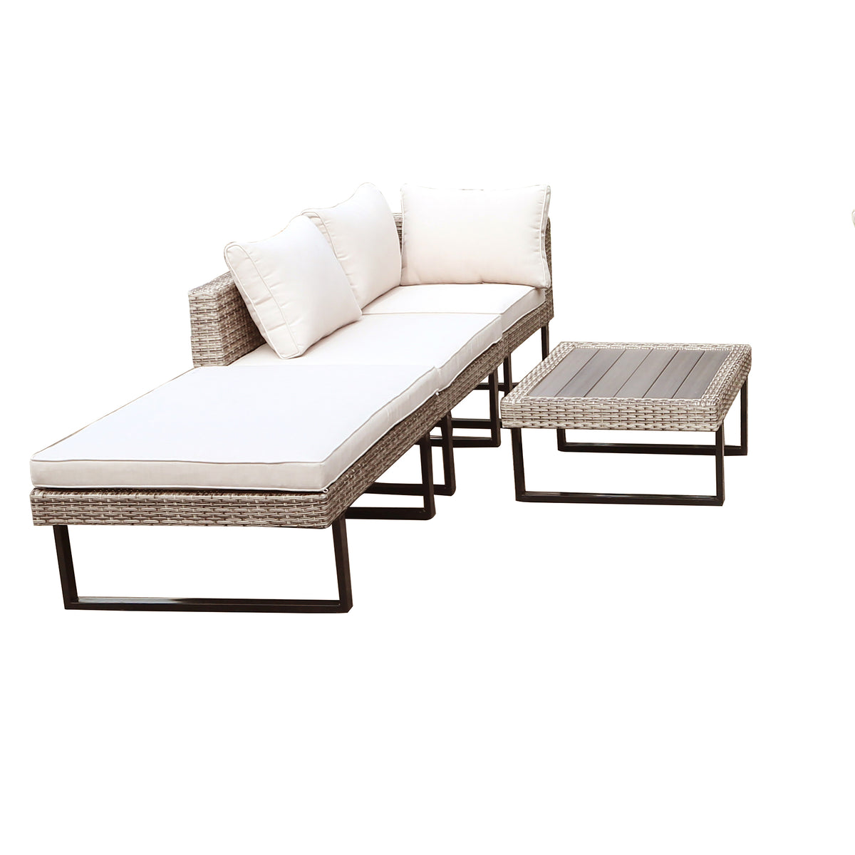 Deko Living - Outdoor Corner Patio Sectional &amp; Tables