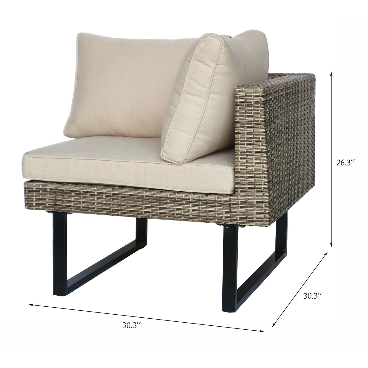 Deko Living - Outdoor Corner Patio Sectional &amp; Tables