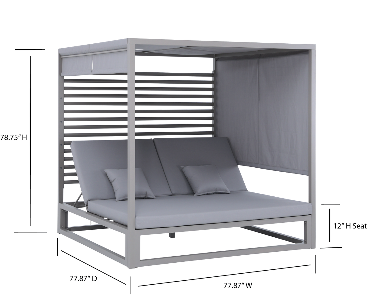 Deko Living - Avola Outdoor Square Patio Daybed - LUX Home