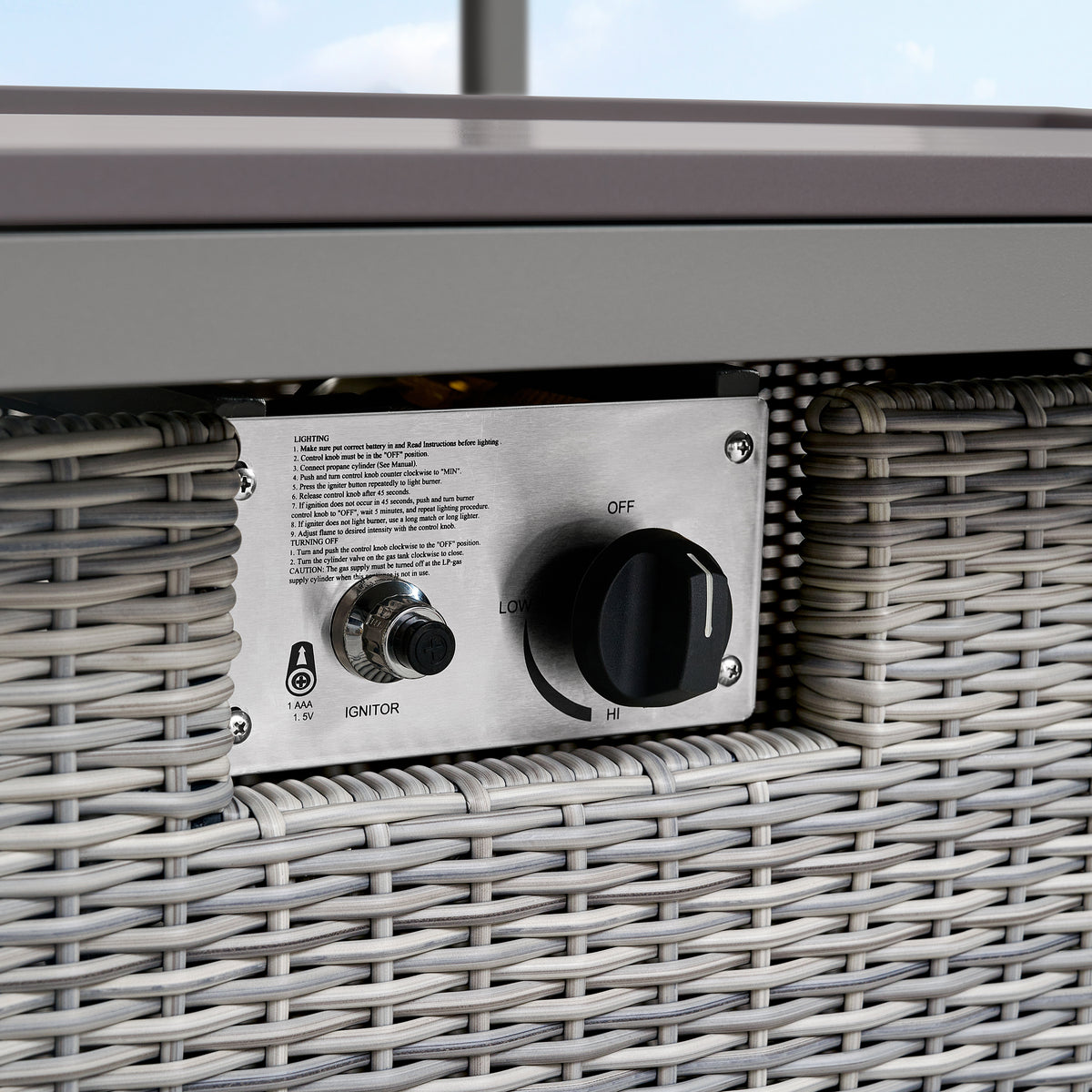 Deko Living - Tricarico Outdoor Patio Set &amp; Firepit