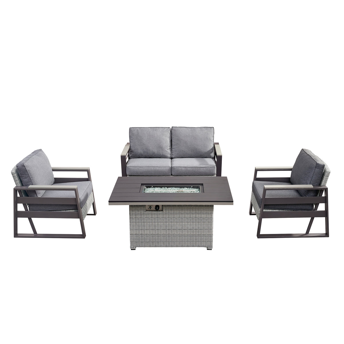 Deko Living - Tricarico Outdoor Patio Set &amp; Firepit