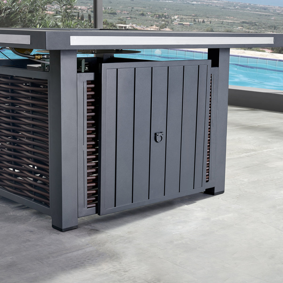 Deko Living - Avola Outdoor Patio Set & Firepit