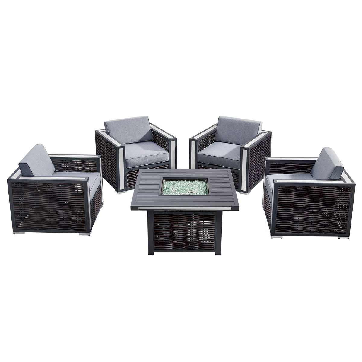 Deko Living - Avola Outdoor Patio Set & Firepit