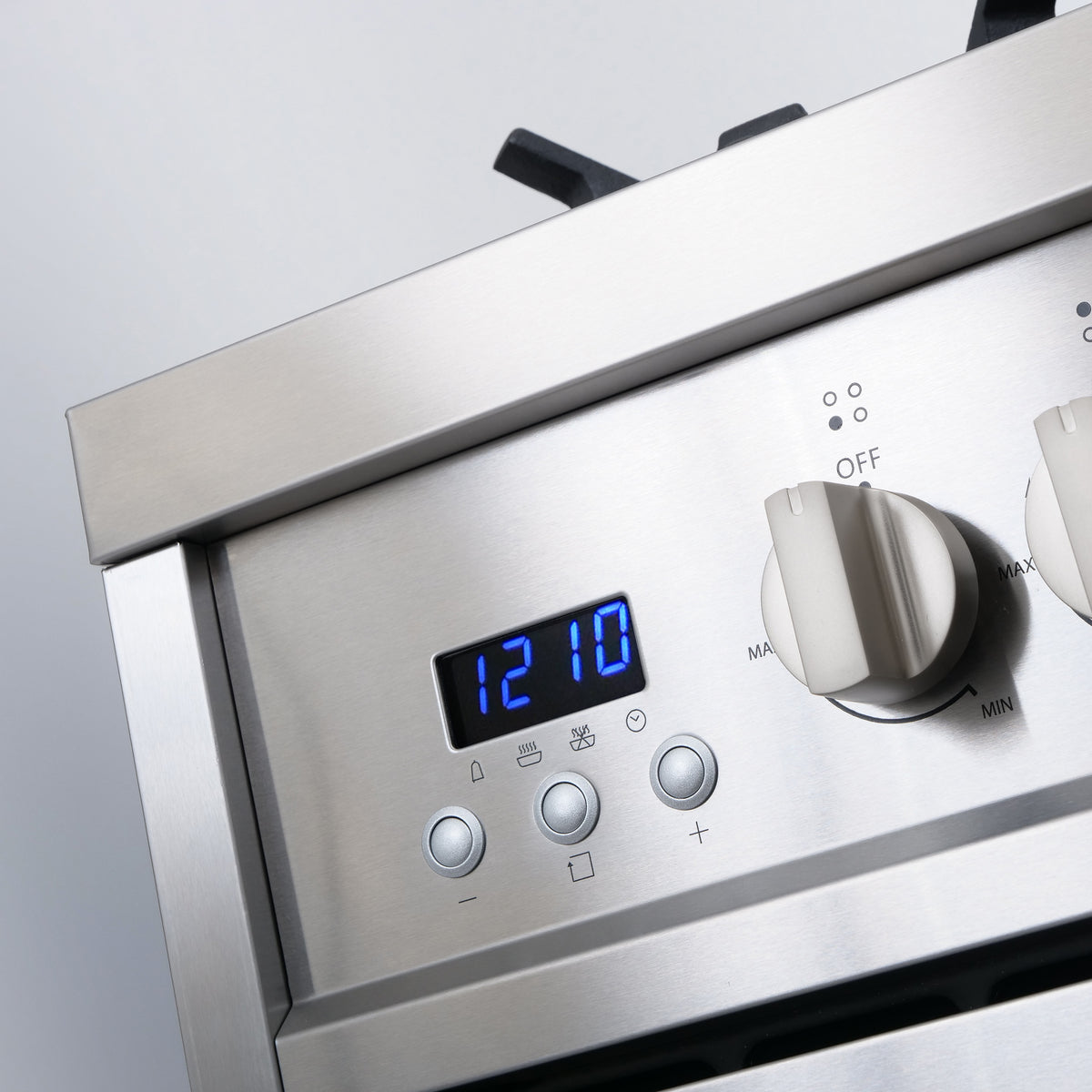 Cosmo 24 in. 2.73 cu. ft. Single Oven Gas Range with 4 Burner Cooktop and Heavy Duty Cast Iron Grates in Stainless Steel