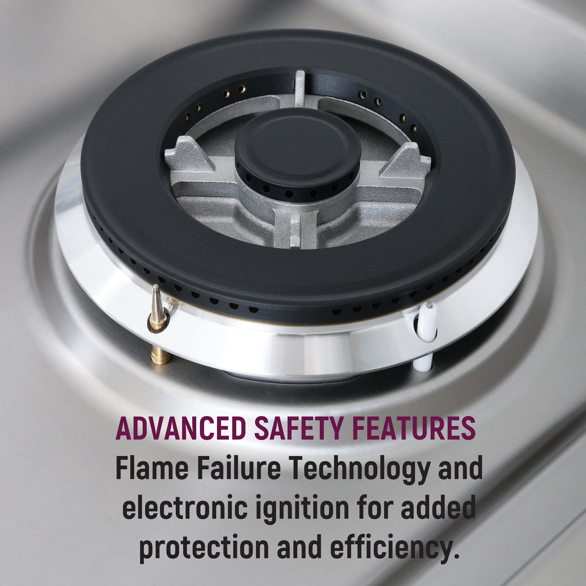 Cosmo 24 in. 2.73 cu. ft. Single Oven Gas Range with 4 Burner Cooktop and Heavy Duty Cast Iron Grates in Stainless Steel