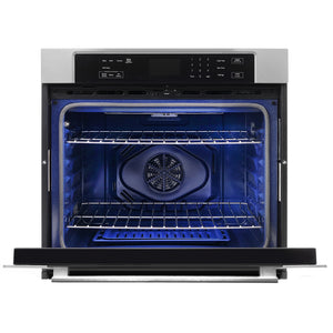 Cosmo 30 in. 5 cu. ft. Single Electric Wall Oven with True European Convection and Self Cleaning in Stainless Steel